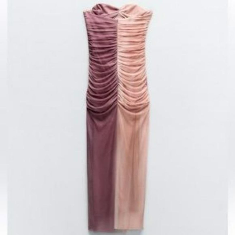 ZARA PRINTED TULLE DRESS - Picture 4 of 7